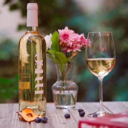 Vino blanco árabe Le Blanc, de la bodega libanesa Muse. De los más aclamados vinos blancos árabes.